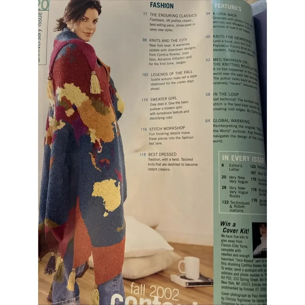 VOGUE knitting International Magazine Fall 2002 - 20th Anniversary Issue